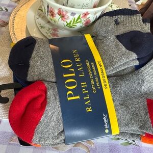 Polo by Ralph Lauren Men, Blue, Green Red, Orange, and Yellow Socks